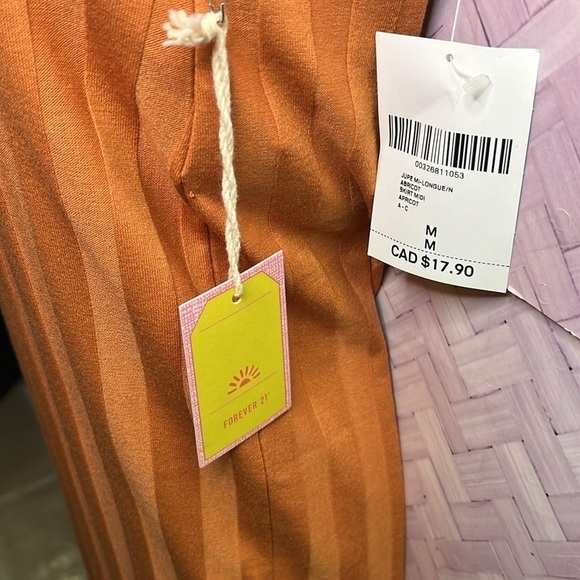 Forever 21 Jupe Mi- longue - apricot dress skirt, orange medium brand new - Picture 3 of 6